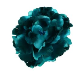 48 X DARK GREEN FLOWER HAIR BAND WITH CLIP (0/108)
