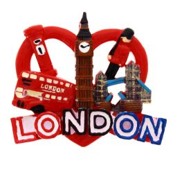 288 X FRIDGE MAGNET HEART LONDON (12/288)
