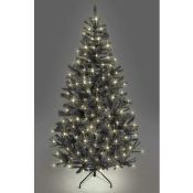 JOB LOT OF 10 SHATCHI PREMIUM PRE LIT CHRISTMAS TREE ALASKAN PINE BLACK 5FT WARM WHITE