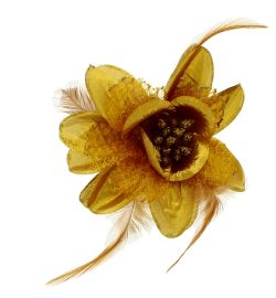 48 X GOLDEN FLOWER HAIR BAND PONYTAIL (0/264)