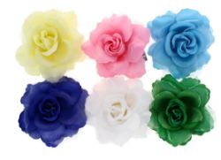 48 X FLOWER HAIR CLIP ASST (12/48)