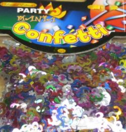 24 X FOIL TABLE PARTY CONFETTI-AGE 3 (24)