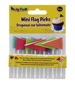 240 X PARTY CRAFT MINI FLAG PICKS COOL COLORS (240)