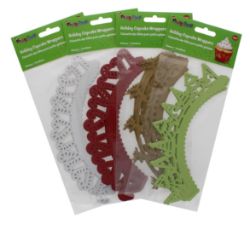 96 X PARTY CRAFT HOLIDAY CUPCAKE WRAPPERS ASST 1 (48/288)