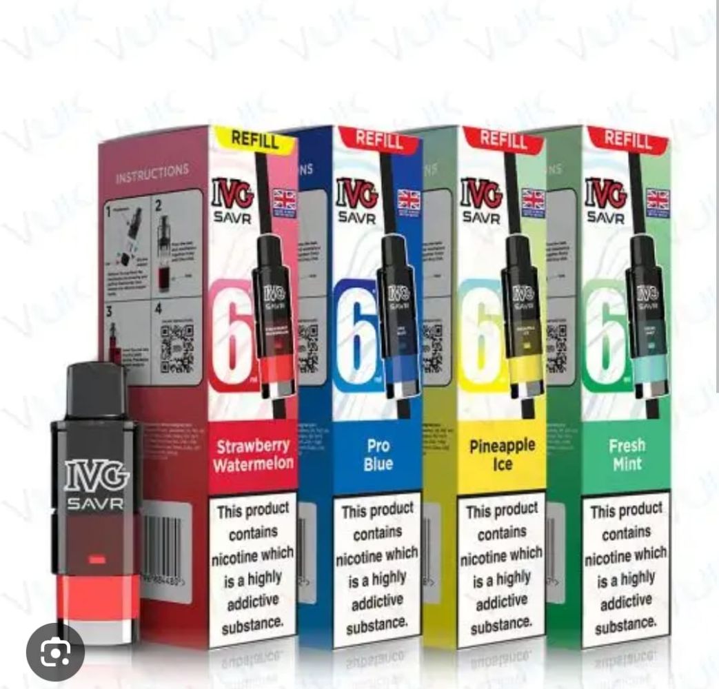 IVG SAVR 3000 PUFF REUSABLE VAPES REFILLS EXPIRY DATES RANGE BETWEEN MARCH 20207 TO JUNE 2027- DELIVERY AVAILABLE- Ends -Tue 26th May 11am