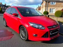**(ONLY 56K MILEAGE)** 2012 FORD FOCUS 1.0T ECOBOOST ZETEC S RED 999CC >>--NO VAT ON HAMMER--<<