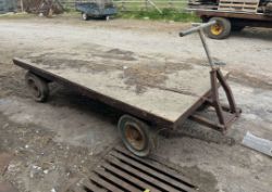 8FT X 4FT TOWABLE 4-WHEEL DOLLY TROLLEY – ANTIQUE / RESTORATION