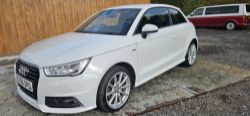2017 AUDI A1 S LINE TFSI 1.4L MANUAL PETROL HATCHBACK WHITE >>--NO VAT ON HAMMER--<<