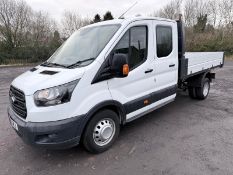 **(ONLY 90K MILEAGE)** 2019 (19) FORD TRANSIT 350 CREW CAB TIPPER – 130 BHP