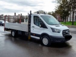 **(ONLY 104K MILEAGE)** 2021 FORD TRANSIT 350 LEADER TDCI 130BHP RWD L4H1 DROPSIDE WITH TAIL LIFT