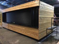 20FT X 8FT SHIPPING CONTAINER – STREET FOOD / COFFEE SHOP / FOOD KIOSK / FOOTBALL CLUB USE