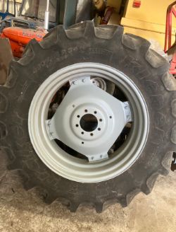 PAIR OF WHEELS & TYRES – 420/85R34 KLEBER