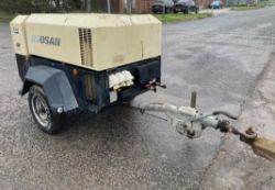 DOOSAN 7/41 TOWABLE COMPRESSOR 2012 YANMAR DIESEL 140 CFM