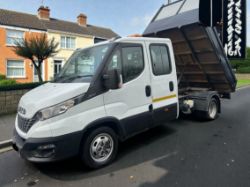 **(ONLY 38K MILEAGE)** 2023 IVECO DAILY 2.3 35C14D TRW L2H1 CREW CAB TIPPER (72 REG)