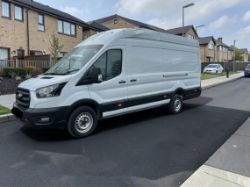 **(ONLY 55K MILEAGE)** 2024 FORD TRANSIT T350 130 BHP JUMBO L4 H3 EXLWB EXTRA HIGH ROOF PANEL VAN