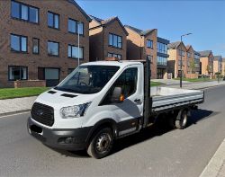 2014 FORD TRANSIT 350 2.2 DIESEL MANUAL CHASSIS CAB WHITE >>--NO VAT ON HAMMER--<<