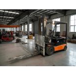 **(INCLUDES CHARGER)**DOOSAN B25X-5 – 4 WHEEL ELECTRIC FORKLIFT