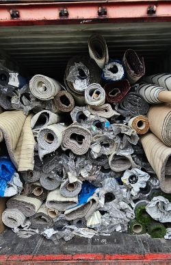 FULL CONTAINER OFF MORE THAN 200 BIG PIECES OFF CARPETS