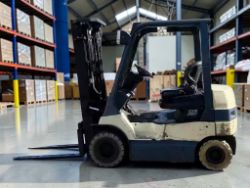 **(INCLUDES CHARGER)** 2003 TOYOTA 7FB25 FORKLIFT