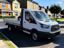 **(ONLY 116K MILEAGE)** 2018 FORD TRANSIT 350 L4H1 LWB CHASSIS CAB 1996CC >>--NO VAT ON HAMMER--<<