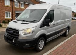 2020 FORD TRANSIT 350 TREND ECOBLUE L3H2 1996CC MANUAL PANEL VAN IN SILVER >>--NO VAT ON HAMMER--<<