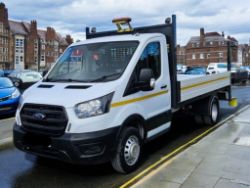 **(ONLY 64K MILEAGE)** 2023 ON 23 PLATE FORD TRANSIT 350 LEADER 130BHP TDCI RWD LWB DROPSIDE PICKUP