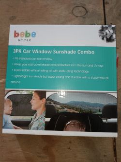 1 PALLET OF 350 × NEW BEBE STYLE 3PK WINDOW SUNSHADE COMBO