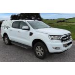 2018 FORD RANGER XLT 4X4 DCB TDCI 2.2 DIESEL MANUAL PICK UP, WHITE