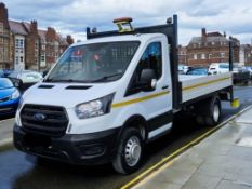 **(ONLY 64K MILEAGE)** 2023 ON 23 PLATE FORD TRANSIT 350 LEADER 130BHP TDCI RWD LWB DROPSIDE PICKUP