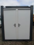 2.1M X 1.35M DOUBLE TOILET BLOCK – SECURE SHIPPING CONTAINER