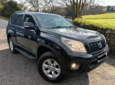 2010 TOYOTA LAND CRUISER LC3 D-4D A 2.9L DIESEL AUTO SUV BLACK >>--NO VAT ON HAMMER--<<