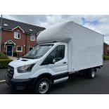 **(ONLY 54K MILEAGE)** 2021 FORD TRANSIT 2.0 ECOBLUE 130BHP L3H1 LWB 13FT LUTON WITH TAIL LIFT