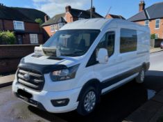 **(ONLY 32K MILEAGE)** 2022 FORD TRANSIT 2.0 ECOBLUE 130PS H2 LEADER >>--NO VAT ON HAMMER--<<