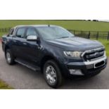2018 FORD RANGER LIMITED 4X4 DCB TDCI 2.2 DIESEL MANUAL PICK UP, GREY