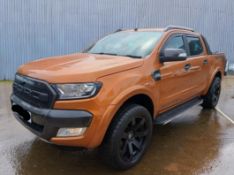 2018 FORD RANGER WILDTRAK 3.2 TDCI AUTOMATIC DIESEL PICK UP IN ORANGE >>--NO VAT ON HAMMER--<<