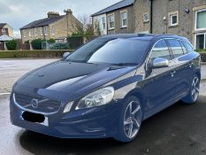 2011 VOLVO V60 R-DESIGN D5 AUTO 2400CC DIESEL BLACK ESTATE >>--NO VAT ON HAMMER--<<