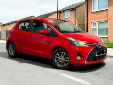 **(ONLY 105K MILEAGE)** 2015 TOYOTA YARIS ICON VVT-I 1.33 PETROL MANUAL RED >>--NO VAT ON HAMMER--<<