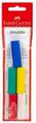240 X NEW FABER CASTELL PVC FREE ERASER CAP ASSTD COL
