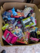 PALLET OF 100+ TOY ITEMS – BATMAN BATBOT, PAW PATROL, CRAYOLA, HOT WHEELS, BARBIE, AND FISHER-PRICE