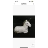 240X 18CM SILVER PLATED UNICORN MONEY BOX