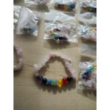 RQ CHIP RHINESTONE CHAKRA CRYSTAL CHIP BRACELET JOB LOT OF - 19 - BRAND NEW