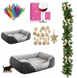 PALLET OF XMAS GARLANDS, BAUBLES, DOG BED, PHOTO FRAMES & HOME DECOR - RRP £863.18