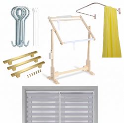 PALLET OF CURTAIN RODS, HOMEWARE, LAPTOP SLEEVES AND CAMPING GEAR - RRP £2014.67