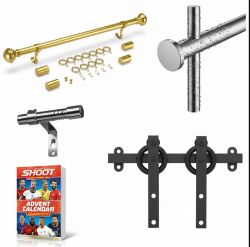 PALLET OF CURTAIN POLES, DOOR KITS, HOMEWARE & HOUSEHOLD ACCESSORIES - RRP £4141.69