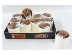 48 X WATERPROOF CLOTH TAPE 50MM/4.5M WHITE