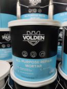 PALLET OF 10 BUCKETS OF VOLDEN ALL PURPOSE REPAIR MORTAR 10KG