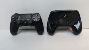 SONY PS4 DUALSHOCK 4 CONTROLLER + VALVE STEAM CONTROLLER WIRELESS GAMEPAD BUNDLE