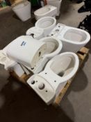 BULK PALLET JOB LOT OF CERAMIC TOILETS, BIDETS, AND SANITARYWARE - MIXED TRADE STOCK
