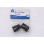 800X BRAND NEW SET 2 X 37MM FERRULES - BLACK