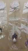 MIXED CRYSTAL CLUSTER CHIP WITH LARGE PEARL SS NECKLACE JOBLOT X 7 - BRAND NEW
